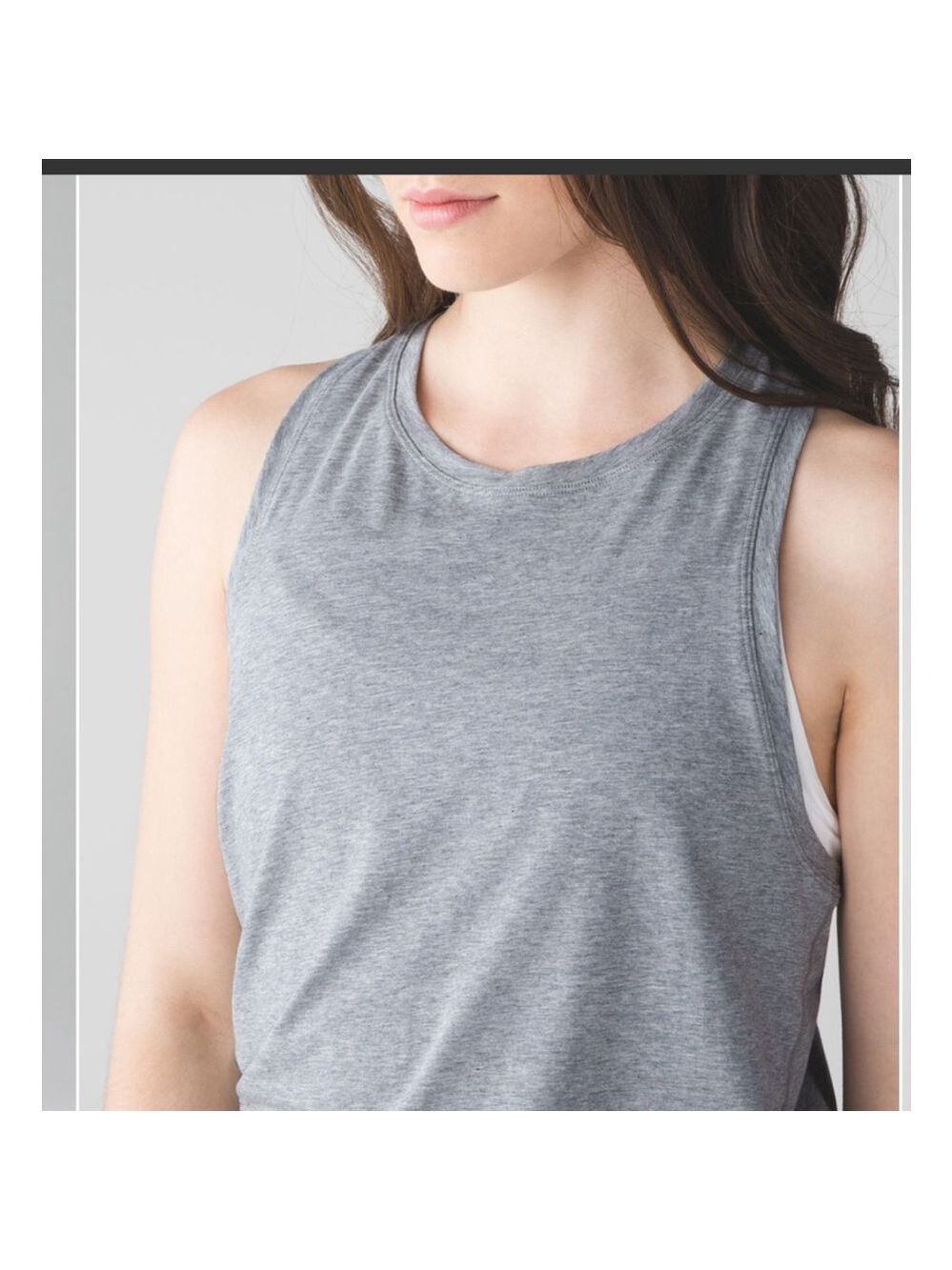Women's Lululemon All Tied Up Tank Gray M - Picture 3 of 11